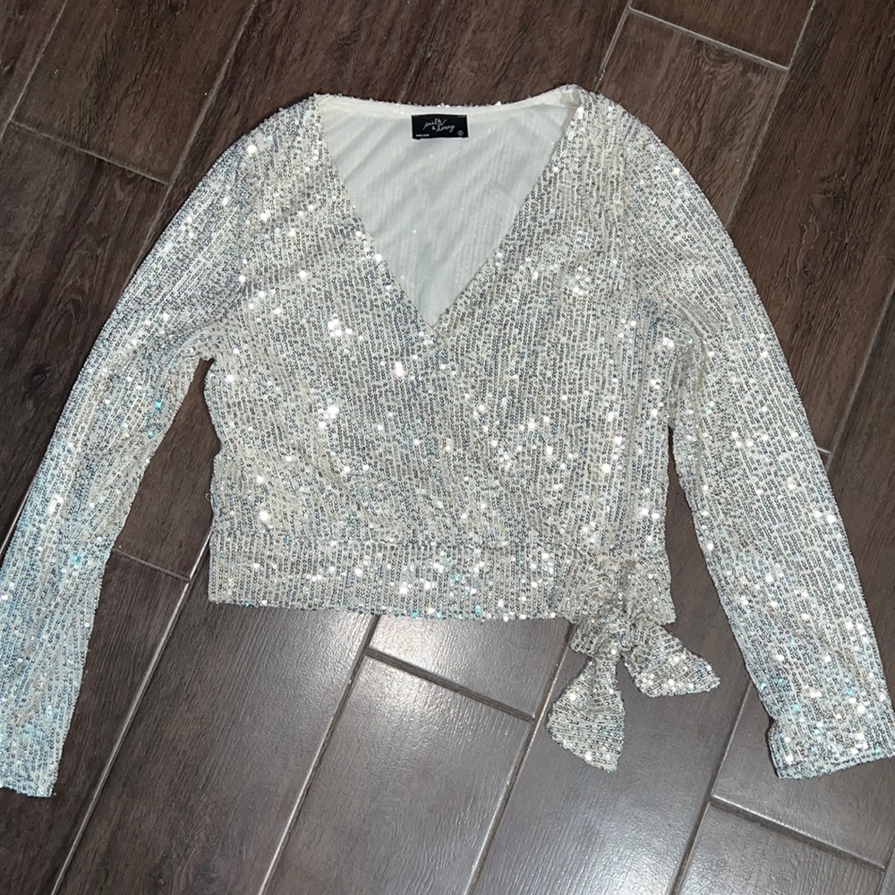 Sequin crop top